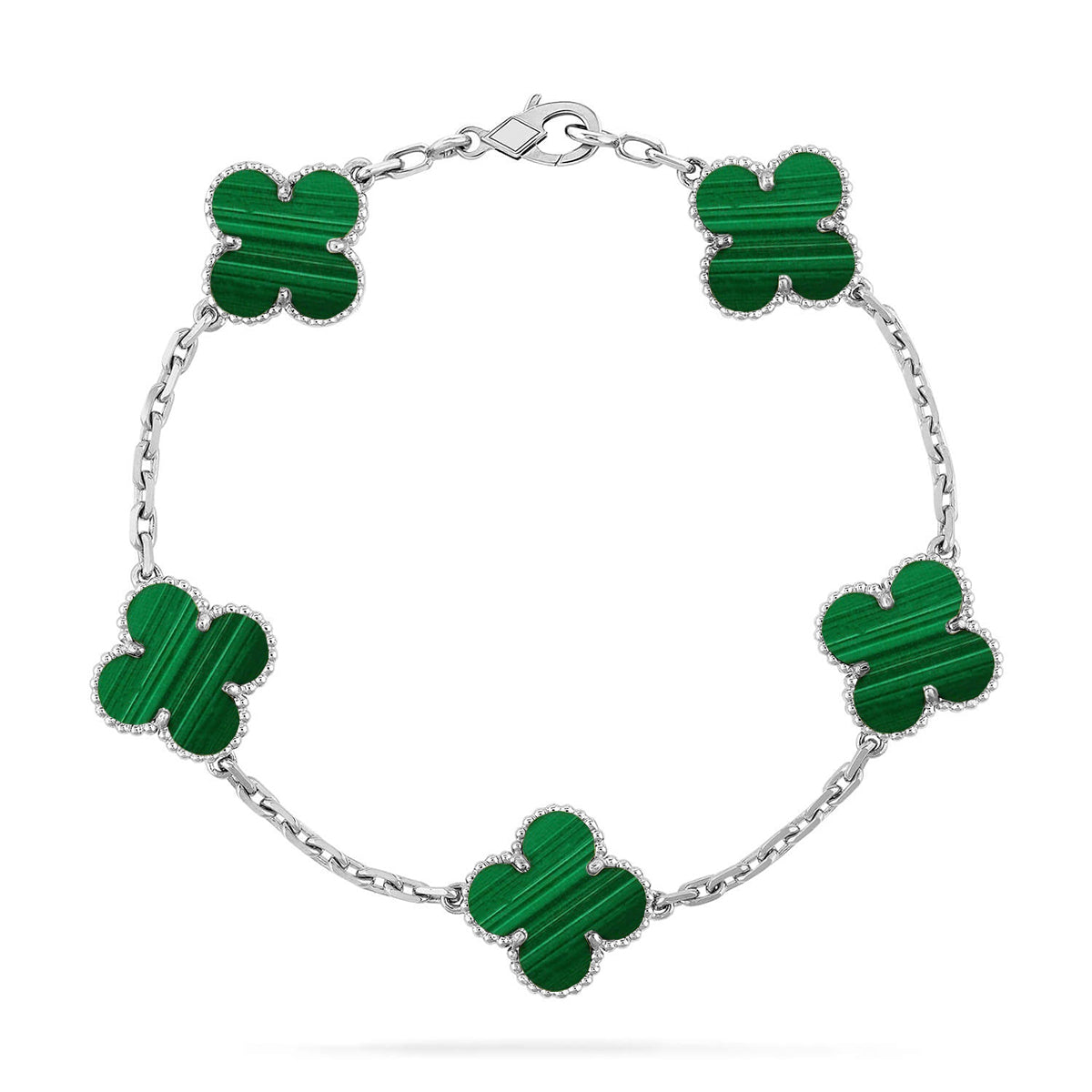 [Veyra Jewelry]New  CLOVER 5 MOTIF MALACHITE BRACELET COLLECTION