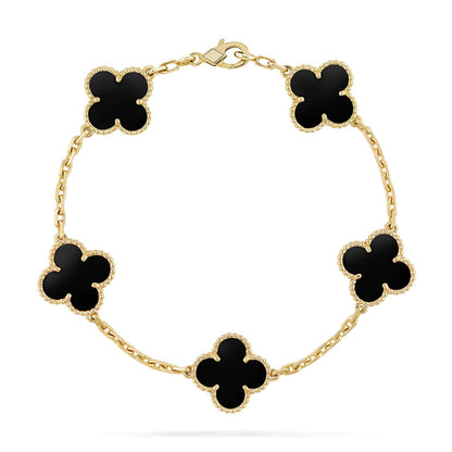 [Veyra Jewelry]New CLOVER 5 MOTIF ONYXS BRACELET COLLECTION