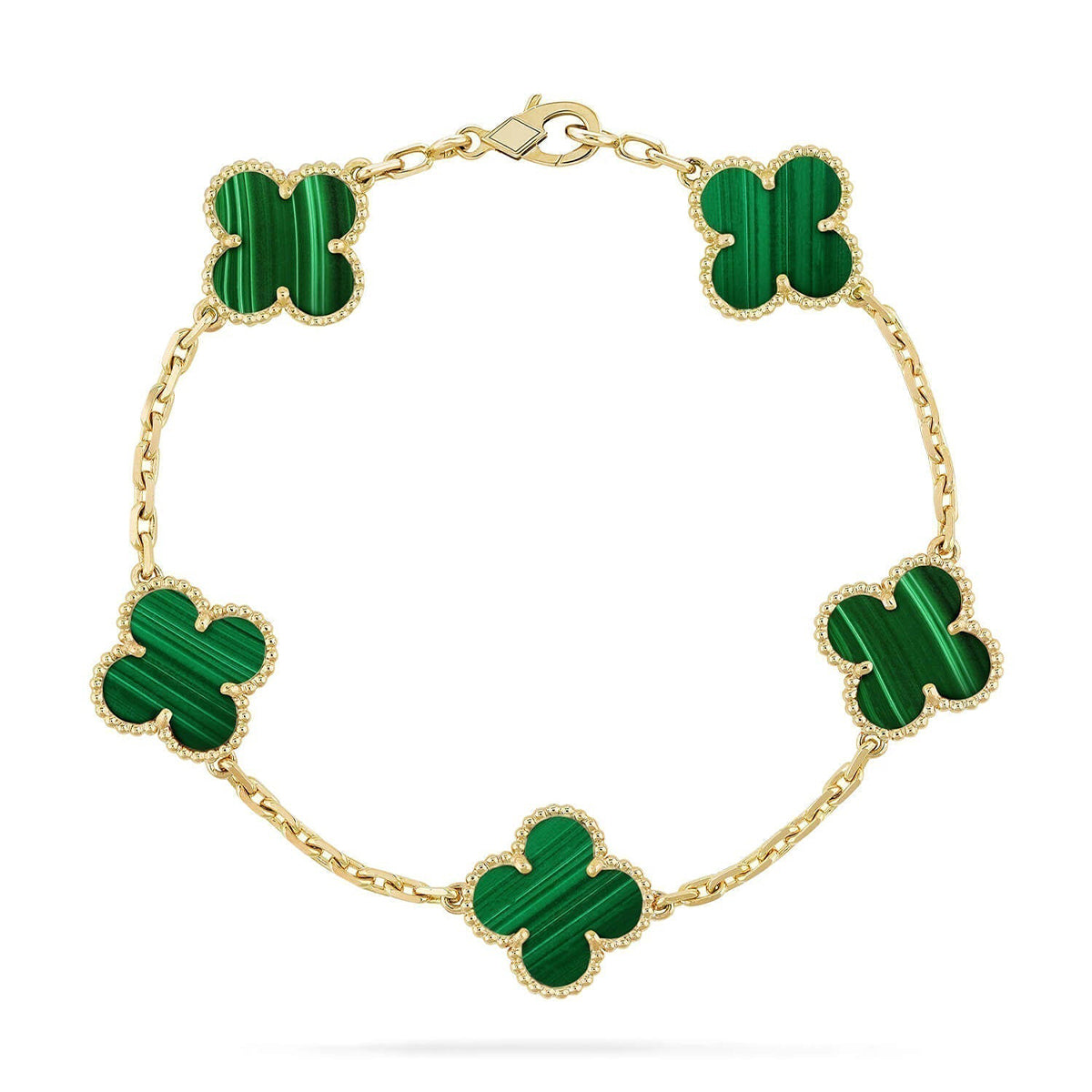 [Veyra Jewelry]New  CLOVER 5 MOTIF MALACHITE BRACELET COLLECTION