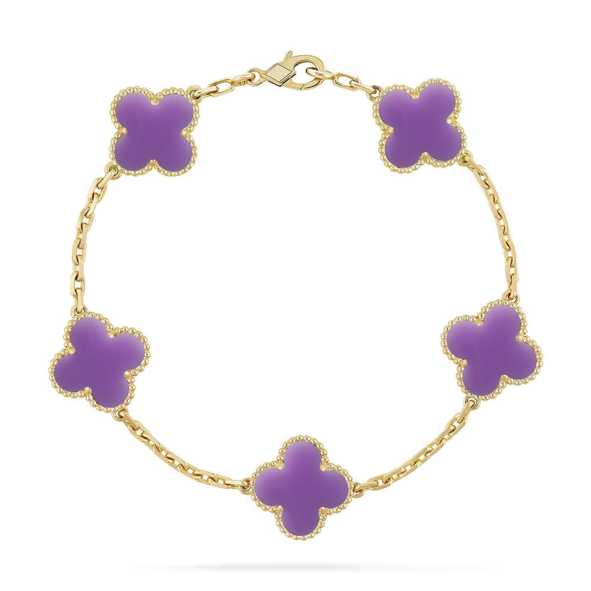 [Veyra Jewelry]New CLOVER 5 MOTIF LIGHT PURPLE BRACELET COLLECTION