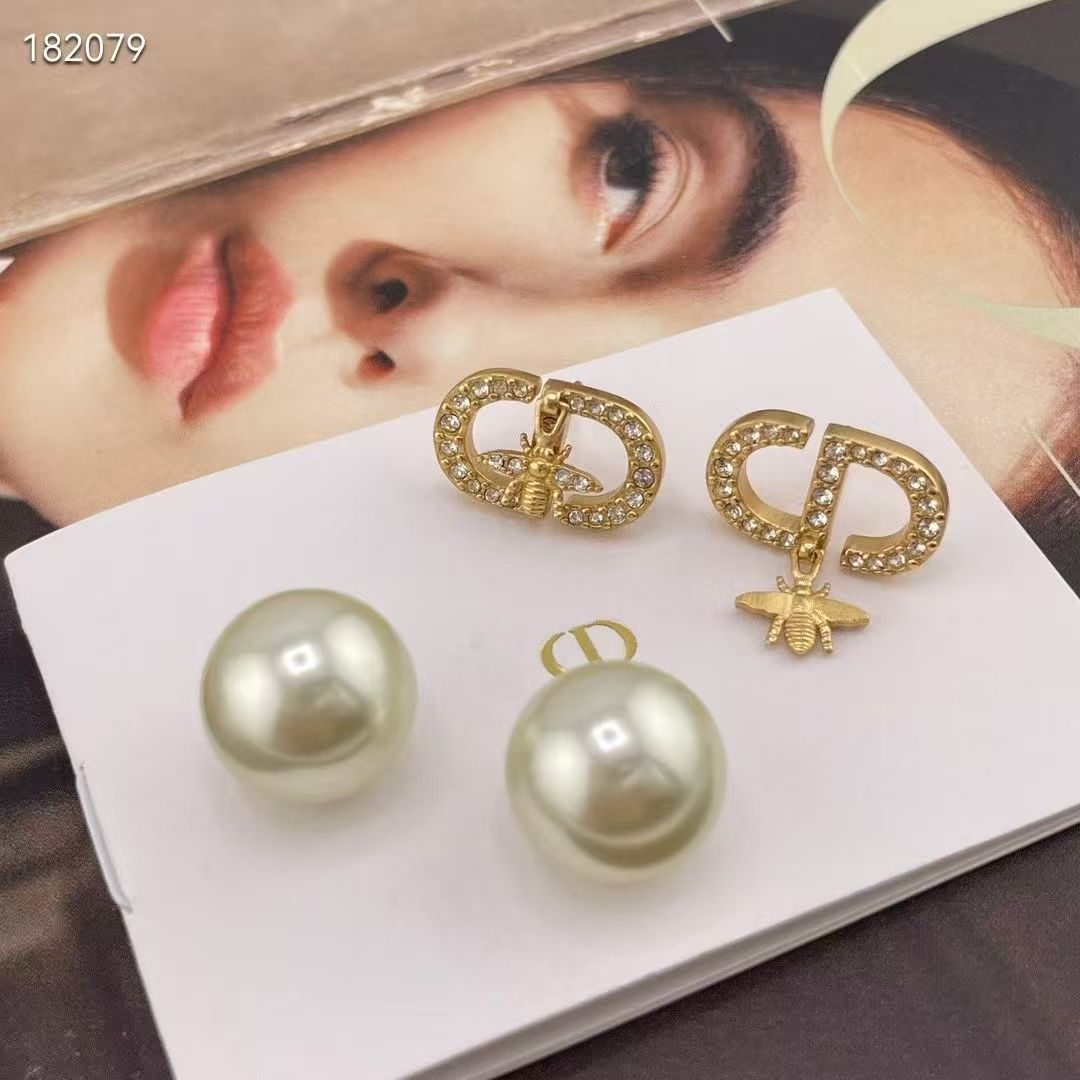 [Veyra Jewelry]CD Honeycomb Pearl Stud Earrings
