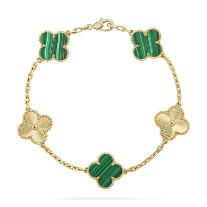 [Veyra Jewelry]New  CLOVER 5 MOTIF MALACHITE BRACELET COLLECTION