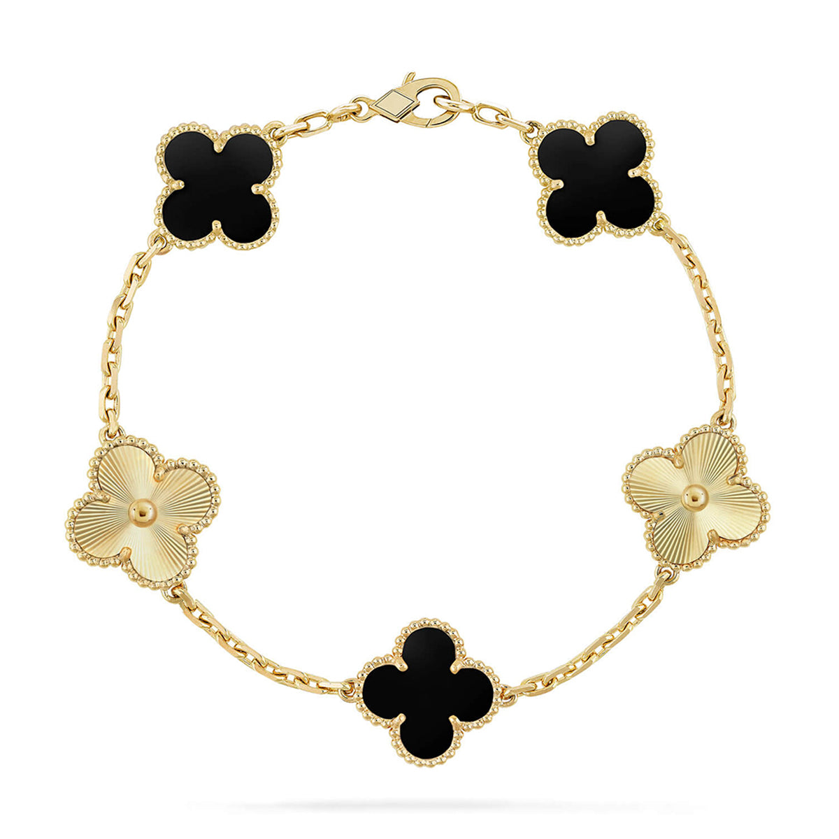 [Veyra Jewelry]New CLOVER 5 MOTIF ONYXS BRACELET COLLECTION
