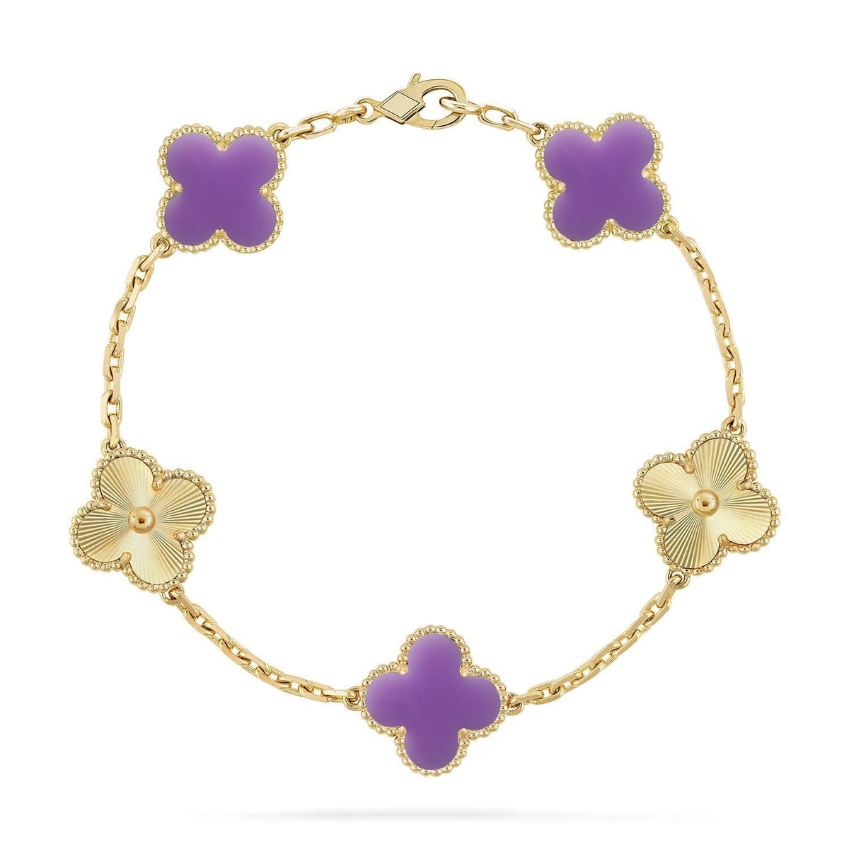 [Veyra Jewelry]New CLOVER 5 MOTIF LIGHT PURPLE BRACELET COLLECTION