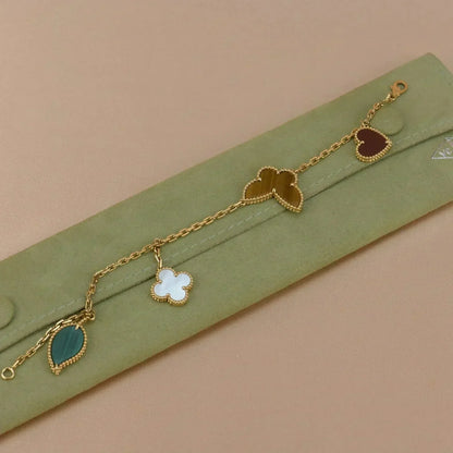 ¡®Veyra Jewelry¡¯LUCKY SPRING 5 MOTIF GOLD BRACELET
