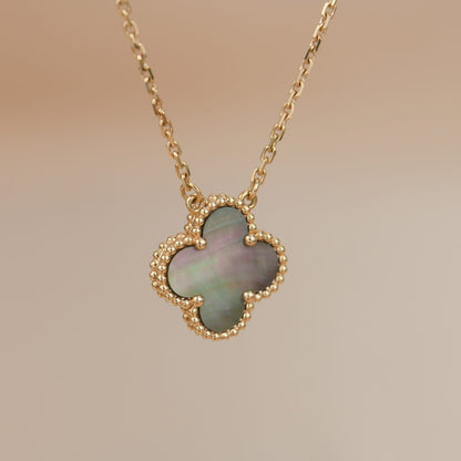 ¡®Veyra Jewelry¡¯CLOVER 15MM  GRAY MOTHER OF PEARL NECKLACE