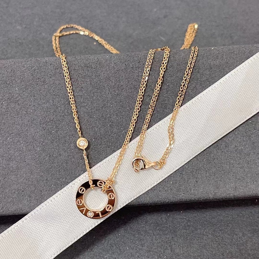 ¡®Veyra Jewelry¡¯LOVE NECKLACE 16MM 2 DIAMONDS