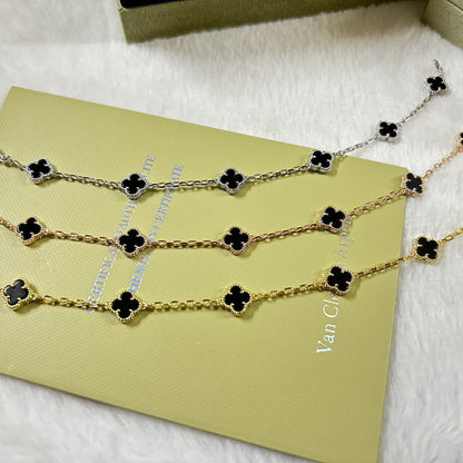 [¡®Veyra Jewelry¡¯]CLOVER 6 MOTIF  ONYXS BRACELET