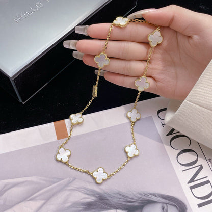 ¡®Veyra Jewelry¡¯CLOVER 10 MOTIFS WHITE MOTHER OF PEARL NECKLACE
