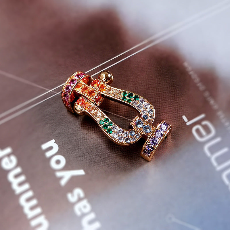 ¡®Veyra Jewelry¡¯FORCE LARGE HORSESHOE  COLORED DIAMOND BRACELET ROSE GOLD