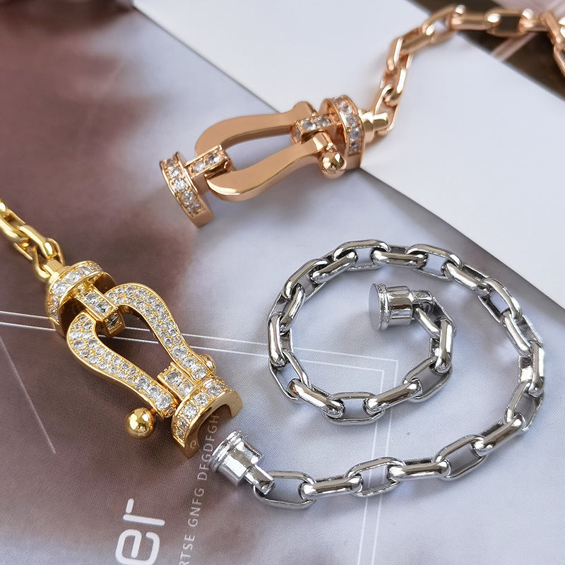 ¡®Veyra Jewelry¡¯FORCE LARGE HORSESHOE CLASP  METAL BRACELET
