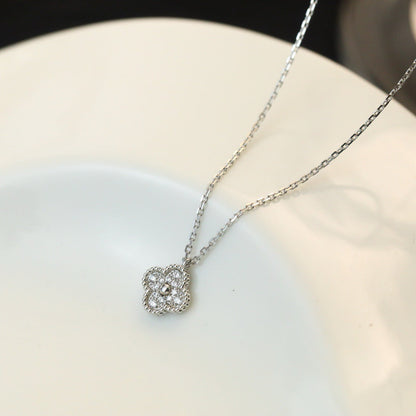 ¡®Veyra Jewelry¡¯CLOVER MINI 9.5MM PENDANT DIAMOND NECKLACE