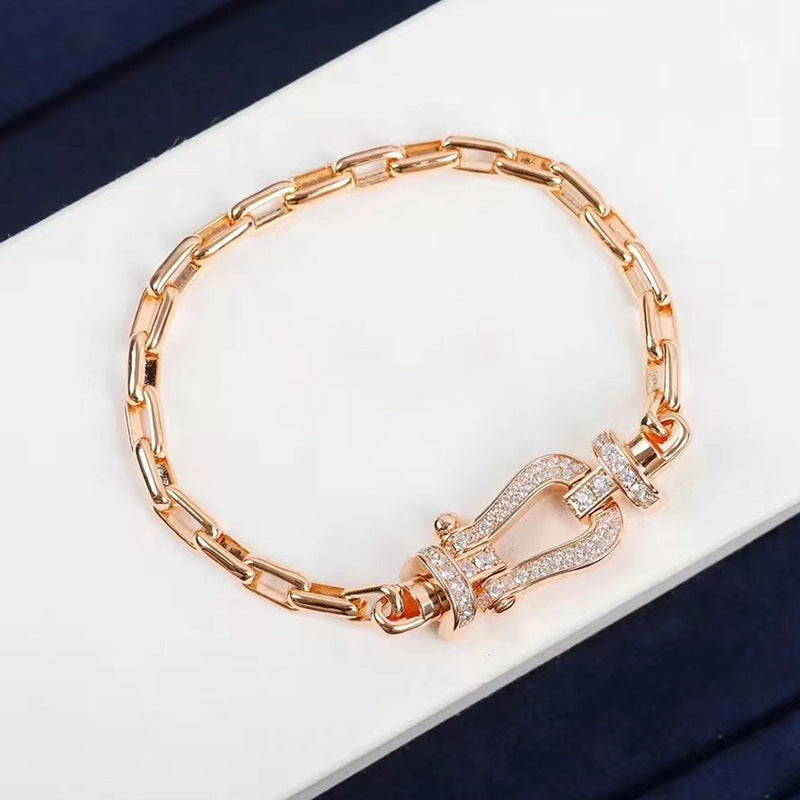 ¡®Veyra Jewelry¡¯FORCE LARGE HORSESHOE CLASP  METAL BRACELET