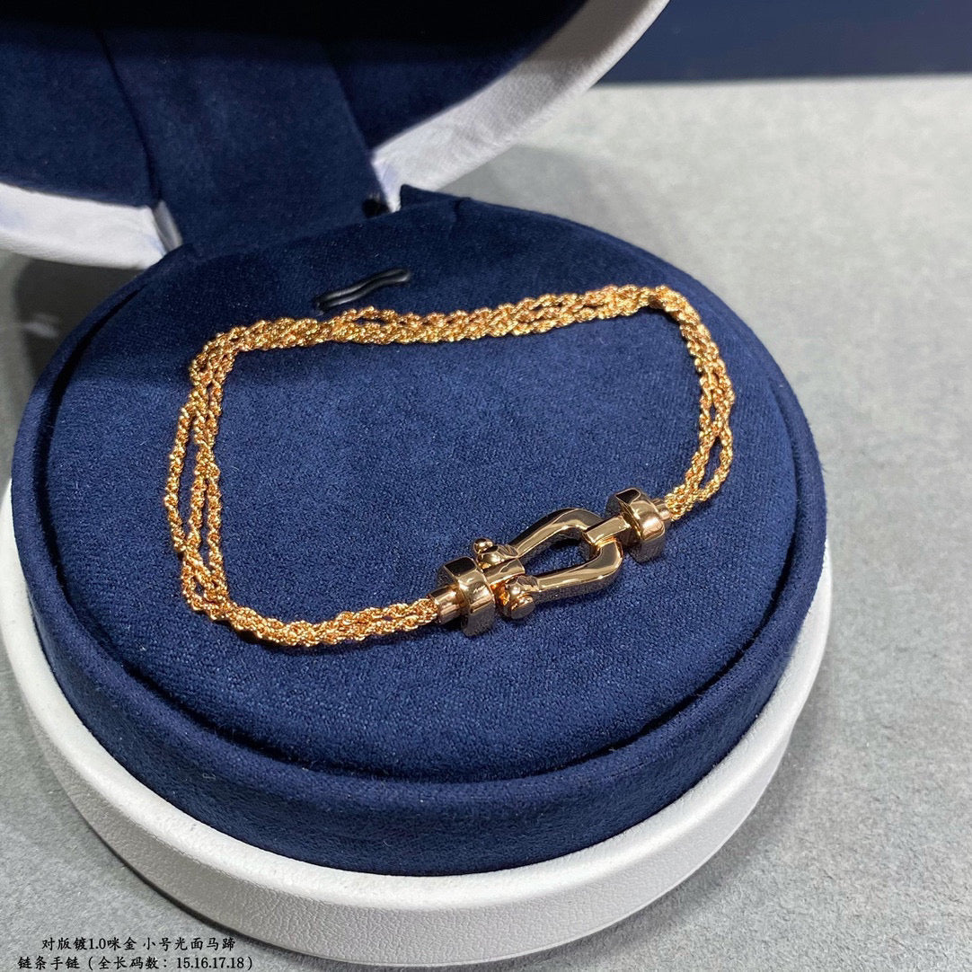 ¡®Veyra Jewelry¡¯FORCE SMALL HORSESHOE  DIAMOND CHAIN ROPE BRACELET