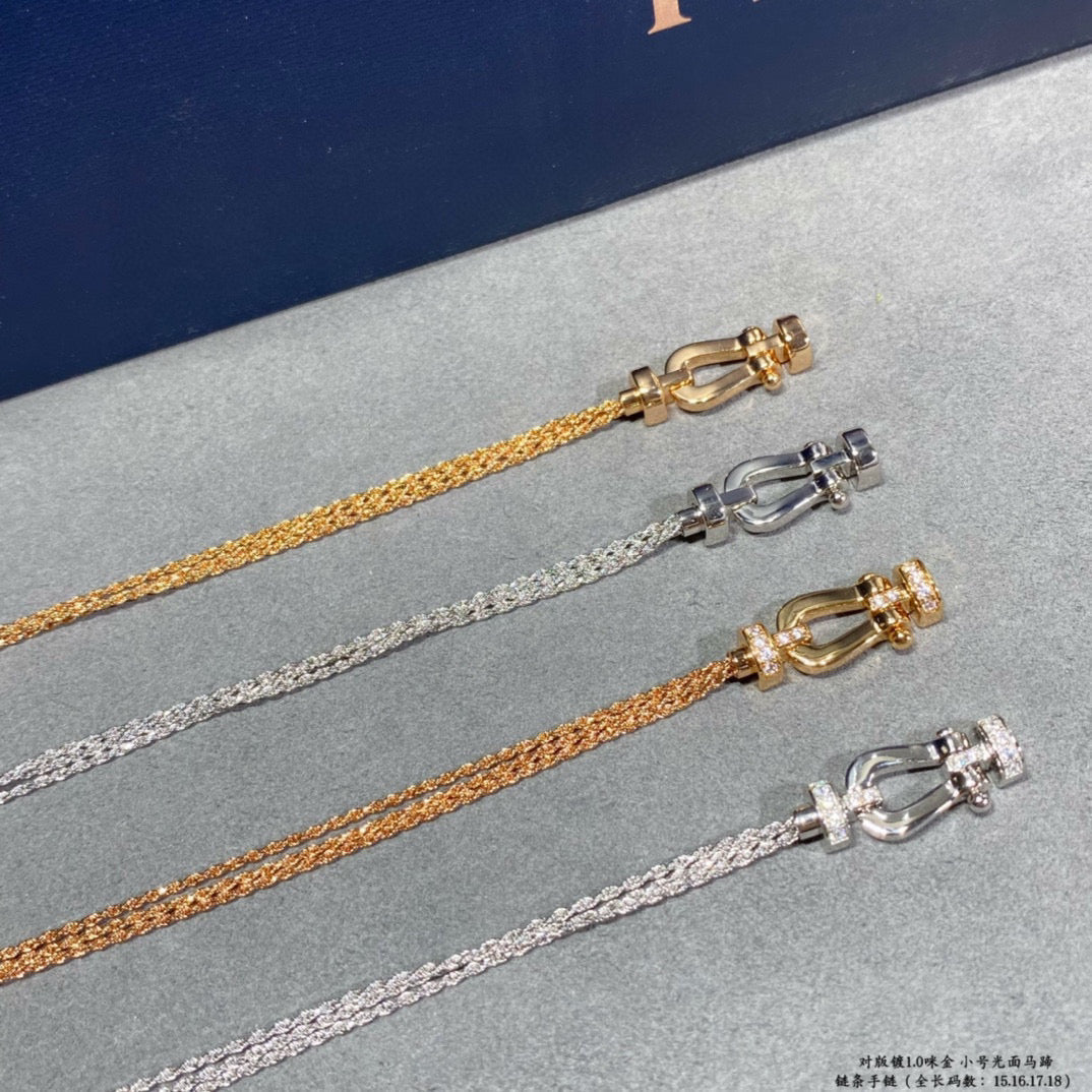 ¡®Veyra Jewelry¡¯FORCE SMALL HORSESHOE  DIAMOND CHAIN ROPE BRACELET