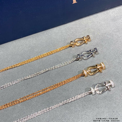 ¡®Veyra Jewelry¡¯FORCE SMALL HORSESHOE  DIAMOND CHAIN ROPE BRACELET