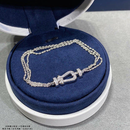 ¡®Veyra Jewelry¡¯FORCE SMALL HORSESHOE  DIAMOND CHAIN ROPE BRACELET