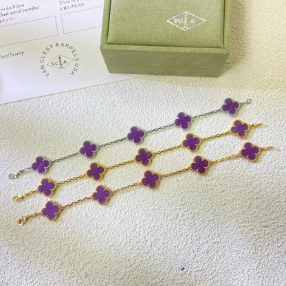 [Veyra Jewelry]New  CLOVER 5 MOTIF VIOLET BRACELET COLLECTION