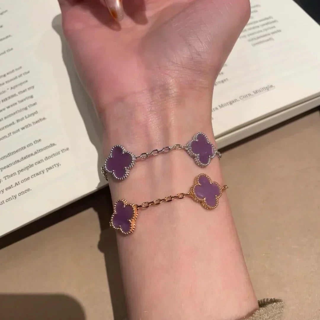 [Veyra Jewelry]New  CLOVER 5 MOTIF VIOLET BRACELET COLLECTION