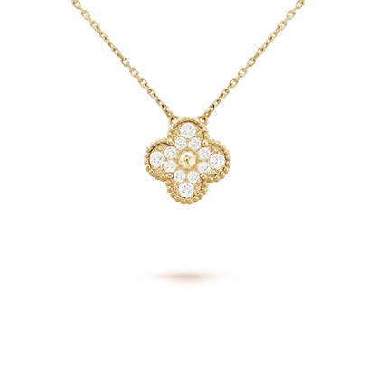 ¡®Veyra Jewelry¡¯CLOVER 15MM DIAMOND SINGLE FLOWER NECKLACE
