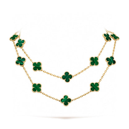 ¡®Veyra Jewelry¡¯CLOVER 20 MOTIFS MALACHITE GOLD