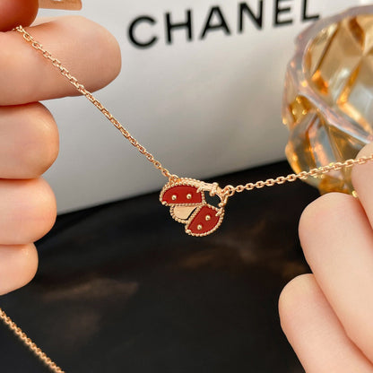 ¡®Veyra Jewelry¡¯LUCKY  CARNELIANS LADYBUG NECKLACE