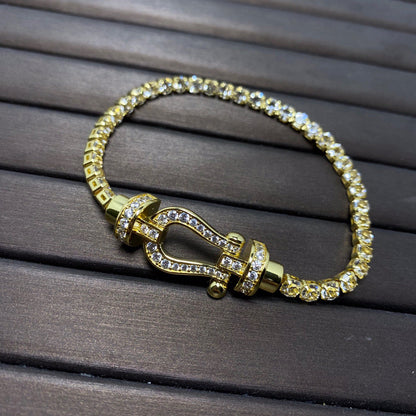 ¡®Veyra Jewelry¡¯FORCE  LARGE HORSESHOE FULL DIAMOND TENNIS BRACELET