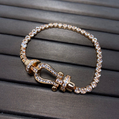 ¡®Veyra Jewelry¡¯FORCE  LARGE HORSESHOE FULL DIAMOND TENNIS BRACELET