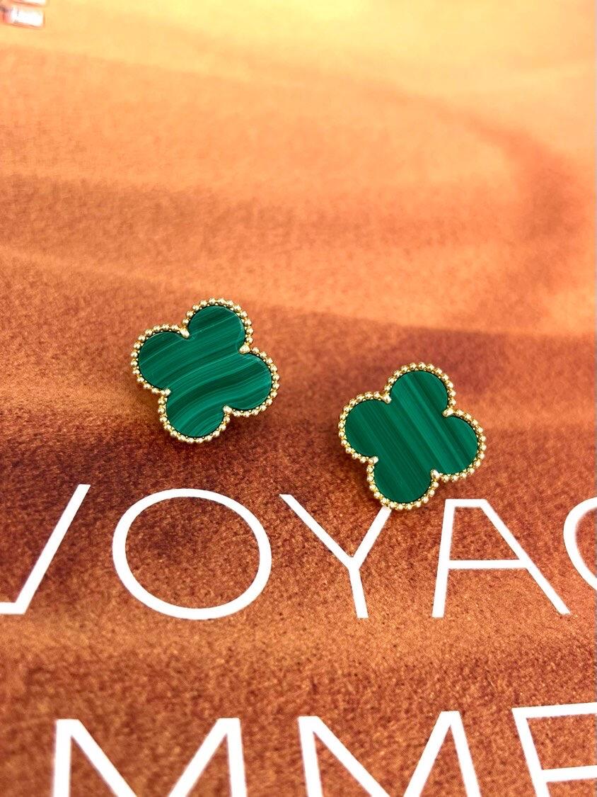 [Veyra Jewelry] CLOVER LARGE (20mm) 1 MOTIFS GREENER MOP STUD EARRINGS