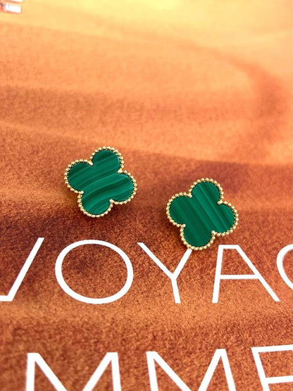 [Veyra Jewelry] CLOVER LARGE (20mm) 1 MOTIFS GREENER MOP STUD EARRINGS