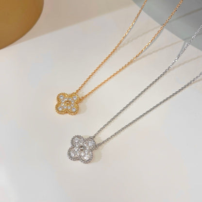 ¡®Veyra Jewelry¡¯CLOVER 15MM DIAMOND SINGLE FLOWER NECKLACE