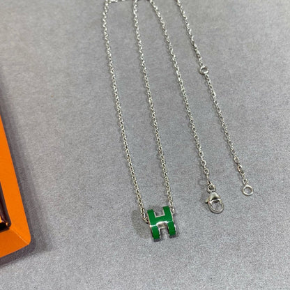 ¡®Veyra Jewelry¡¯POP H GREEN NECKLACE SILVER AND GOLD
