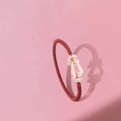 ¡®Veyra Jewelry¡¯FORCE 10 HALF DIAMOND PINK GOLD RED CORDERI LARGE AND MEDIUM MODEL