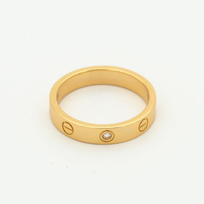 ¡®Veyra Jewelry¡¯LOVE RING 4MM 1 DIAMOND PINK GOLD