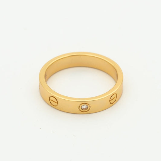 ¡®Veyra Jewelry¡¯LOVE RING 4MM 1 DIAMOND PINK GOLD