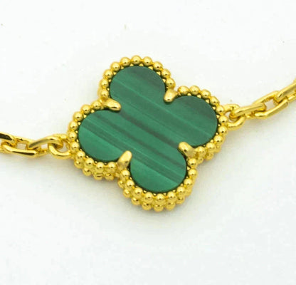[Veyra Jewelry]New  CLOVER 5 MOTIF MALACHITE BRACELET COLLECTION