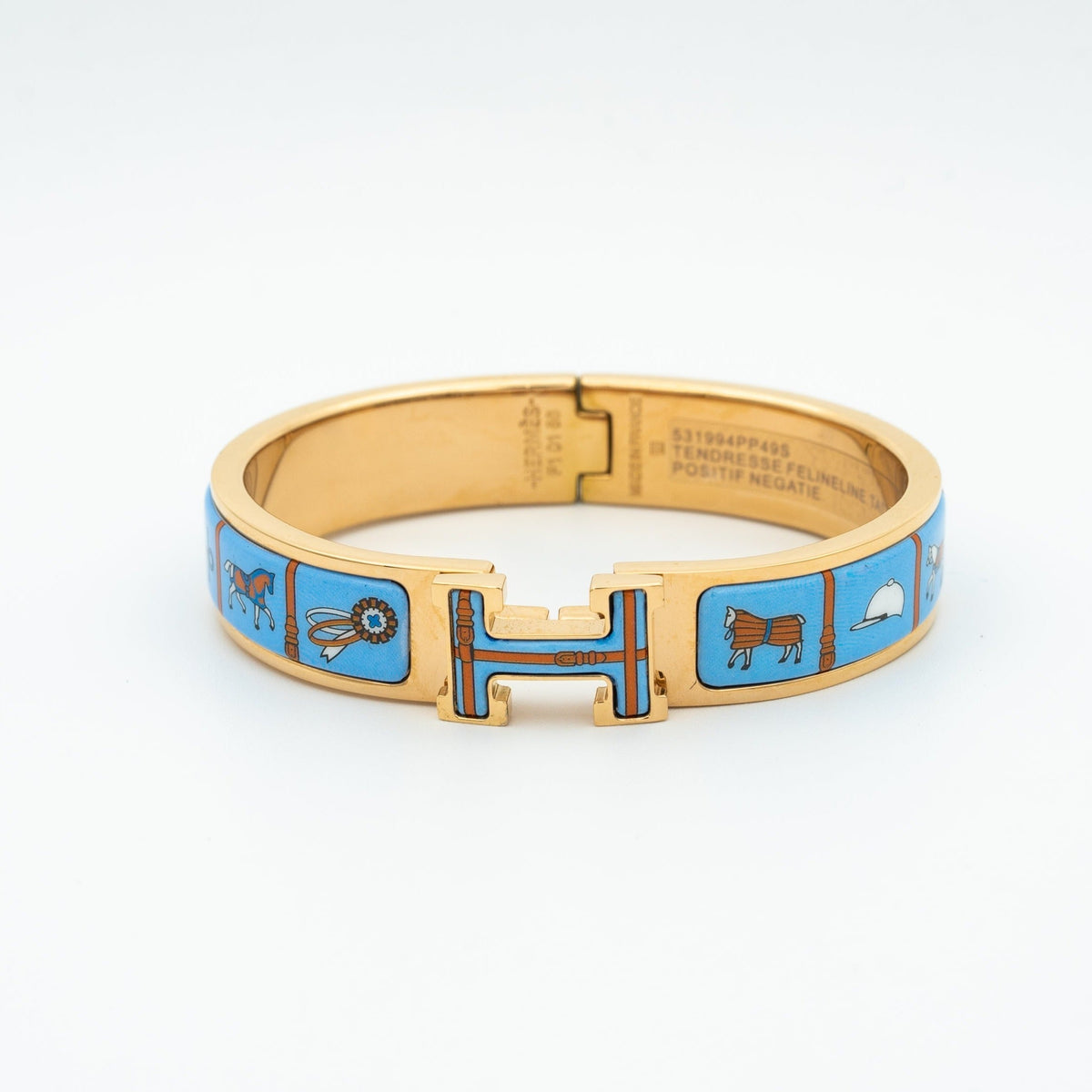 ¡®Veyra Jewelry¡¯H PINK GOLD BRACELET BLUE CERAMIC