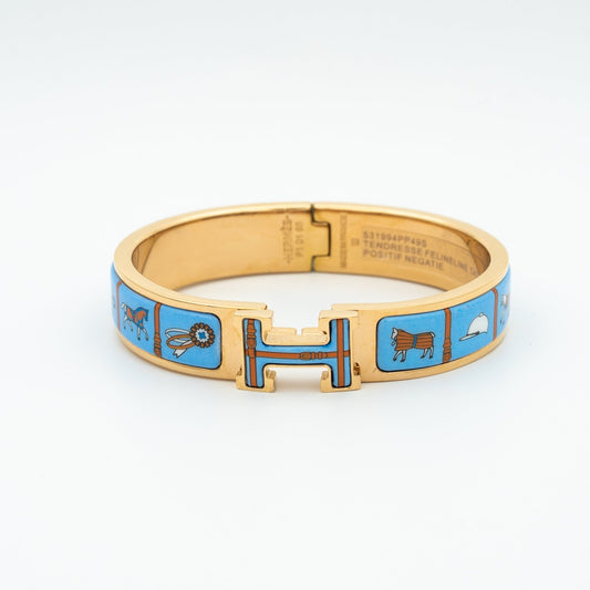 ¡®Veyra Jewelry¡¯H PINK GOLD BRACELET BLUE CERAMIC