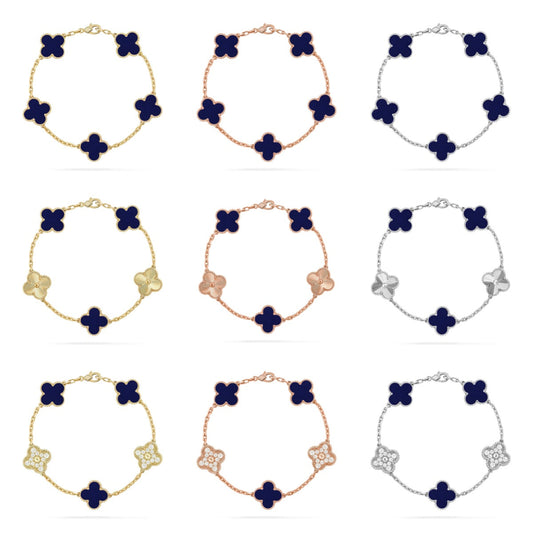 [Veyra Jewelry]New CLOVER 5 MOTIF LAPIS LAZULI BRACELET COLLECTION