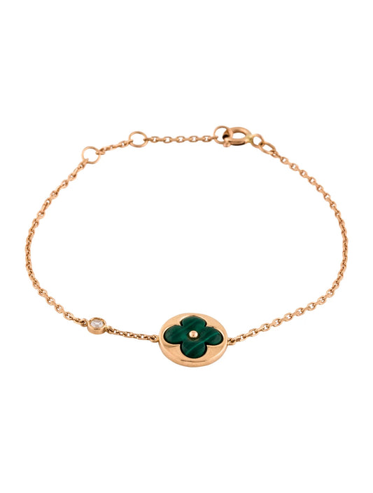 ¡®Veyra Jewelry¡¯SUN MALACHITE 1 DIAMOND PINK GOLD BRACELET