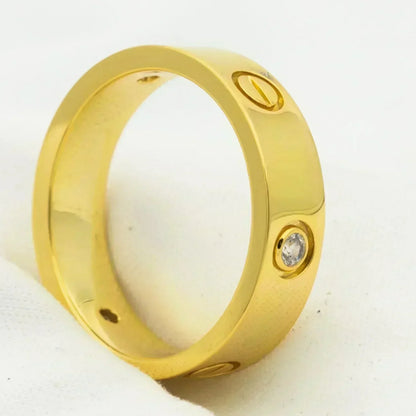 ¡®Veyra Jewelry¡¯LOVE RING 5.5MM 3 DIAMONDS GOLD