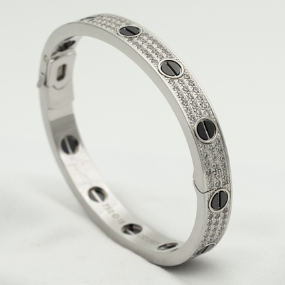 ¡®Veyra Jewelry¡¯LOVE BRACELET 6.1MM DIAMOND-PAVED CERAMIC