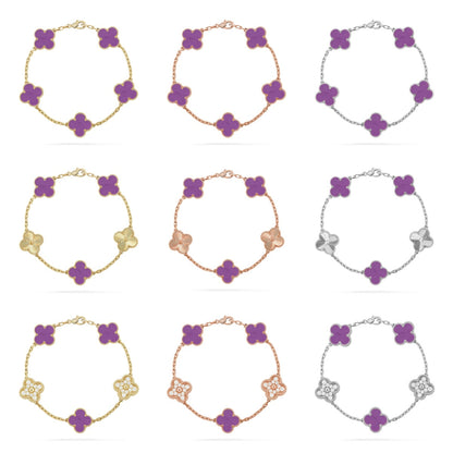 [Veyra Jewelry]New  CLOVER 5 MOTIF VIOLET BRACELET COLLECTION