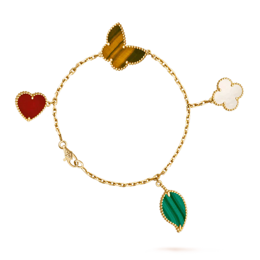 ¡®Veyra Jewelry¡¯LUCKY SPRING 5 MOTIF GOLD BRACELET