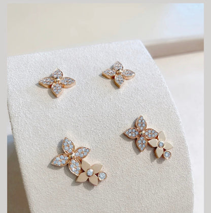 ¡®Veyra Jewelry¡¯STAR BLOSSOM STUD EARRINGS PINK GOLD DIAMONDS