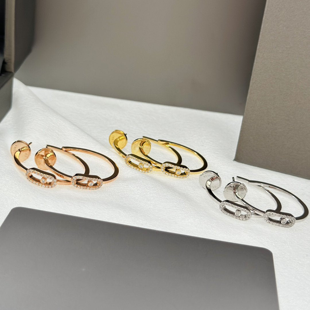 [Veyra Jewelry]CREOLES MOVE UNO PM DIAMOND EARRINGS