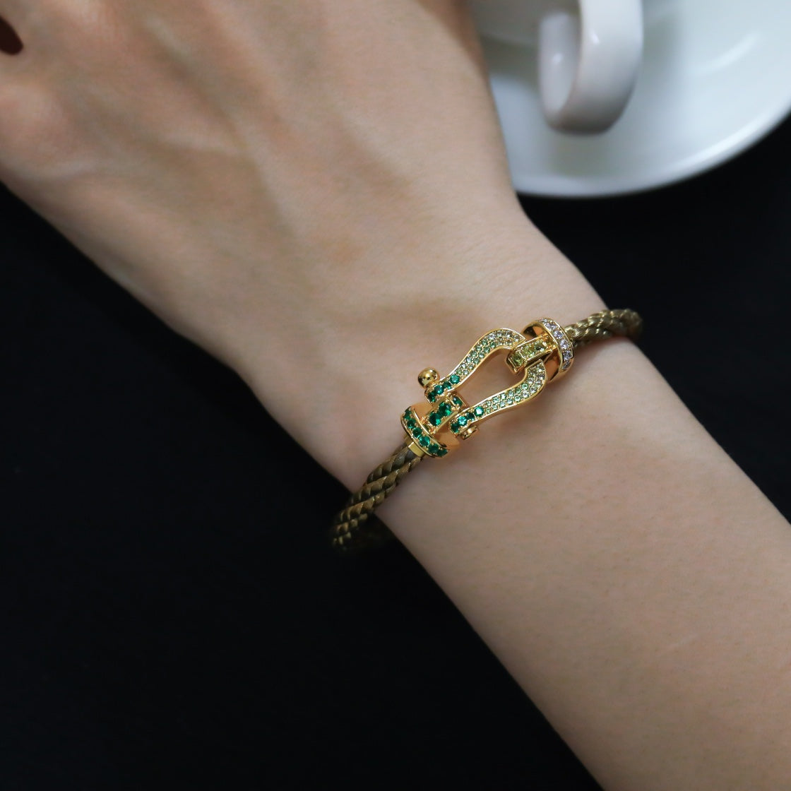 ¡®Veyra Jewelry¡¯FORCE 10 GOLD GREEN DIAMOND PAVED