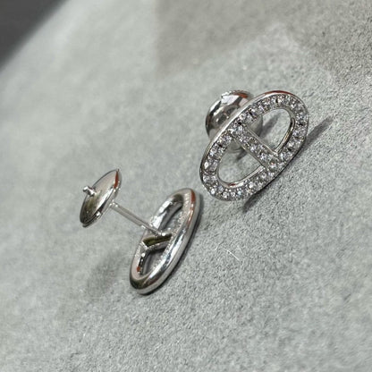 ¡®Veyra Jewelry¡¯HM FULL DIAMOND PIG NOSE STUD EARRINGS