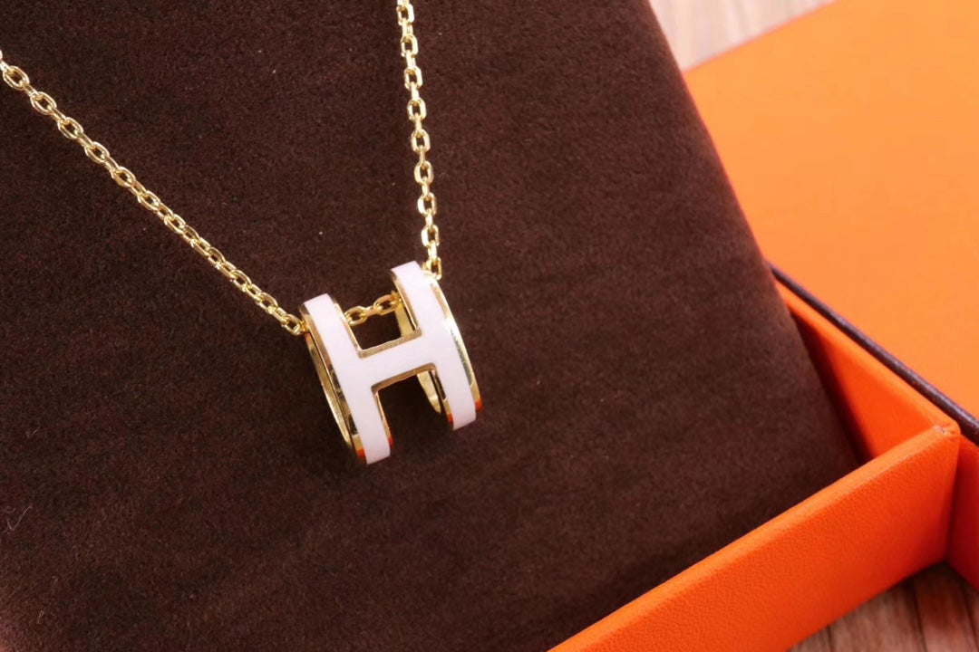 ¡®Veyra Jewelry¡¯HM CLIC YELLOW ENAMEL GOLD NECKLACE