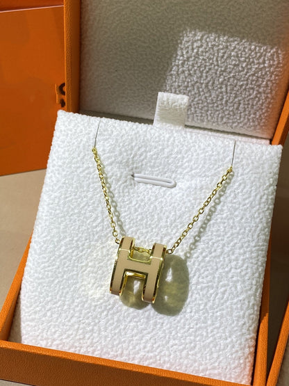 ¡®Veyra Jewelry¡¯HM CLIC YELLOW ENAMEL GOLD NECKLACE